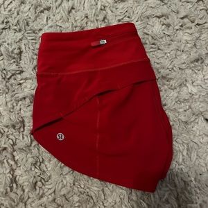 Lululemon Red Speed Up Shorts